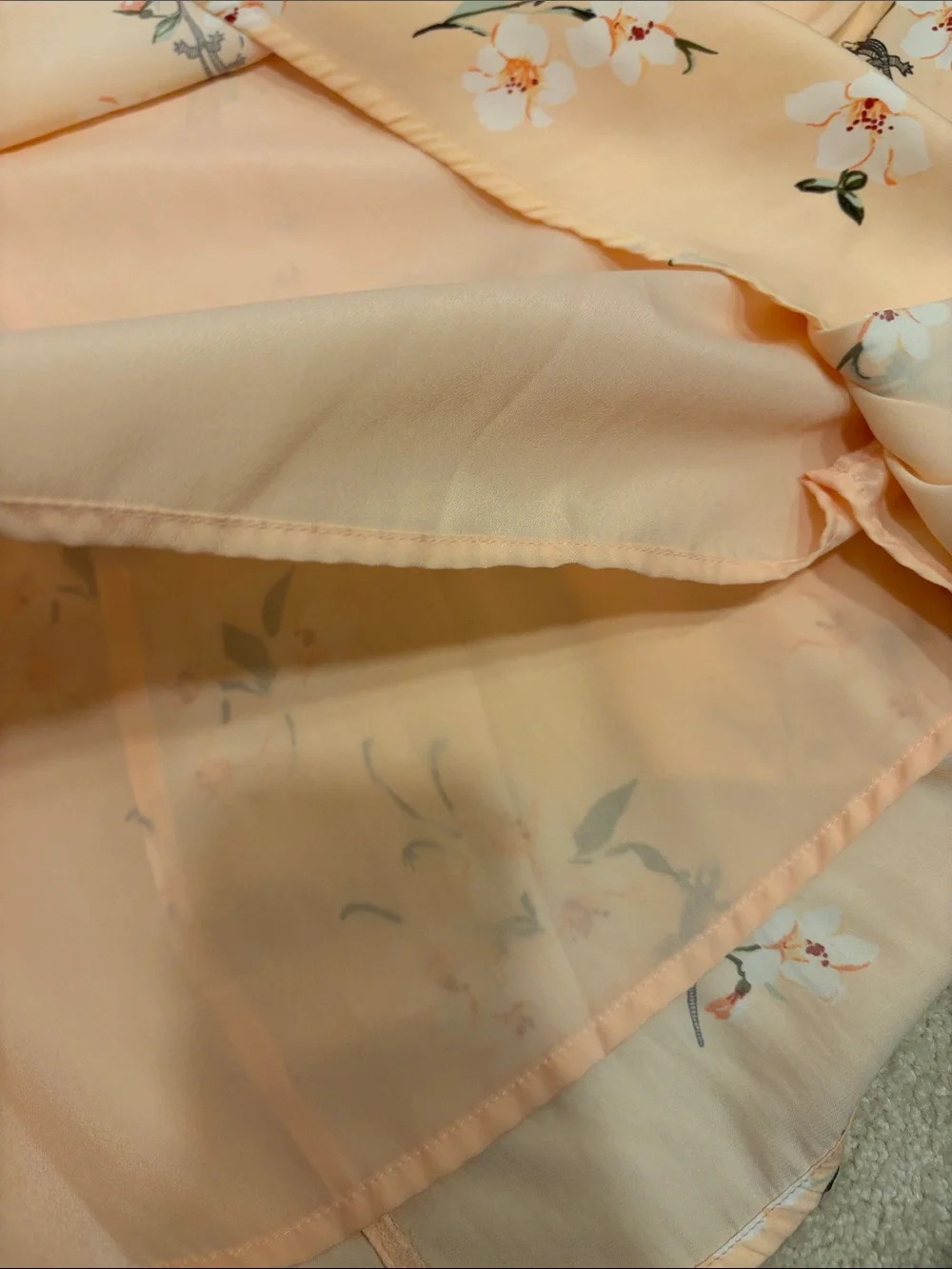 Abercrombie & Fitch Peach Floral Maxi Dress